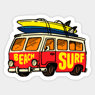 Beach Surf Sticker